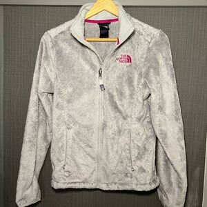 The North Face fuzzy zip-up jacket Grey Women’s size small